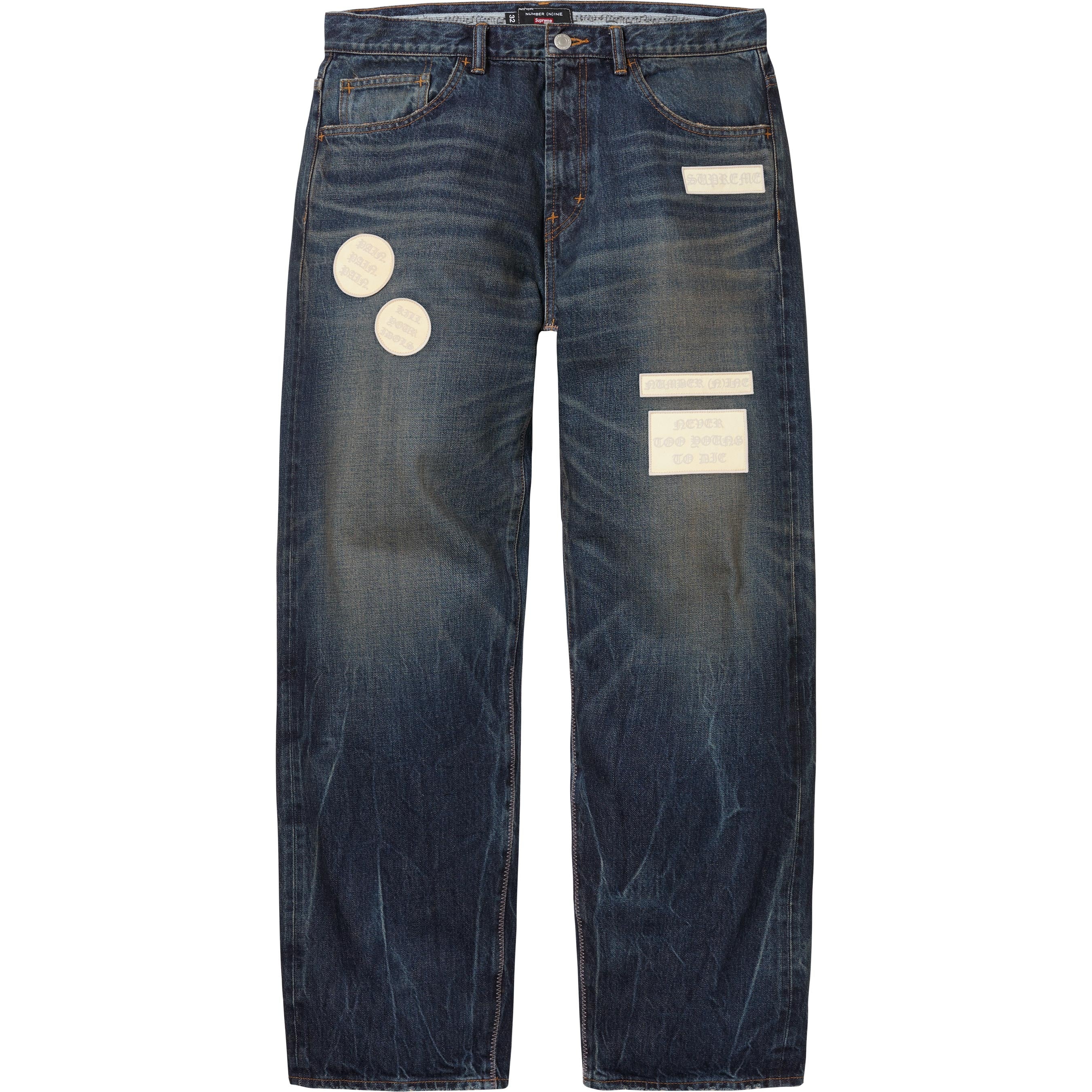 Supreme®/Number (N)ine® Patches Loose Fit Selvedge Jean view 6